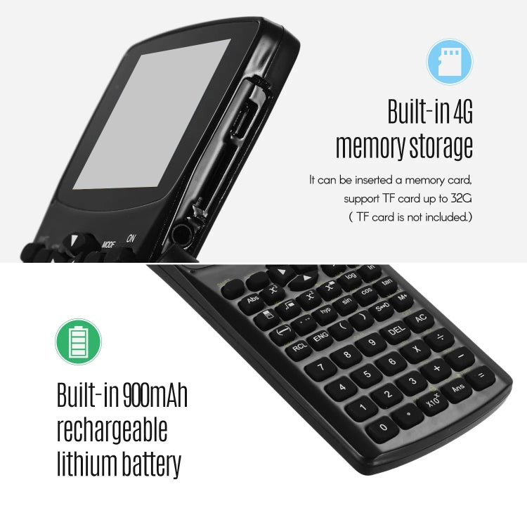 เครื่องคิดเลขอิเล็กทรอนิกส์หน้าจอ 2.4 นิ้ว ป้องกันการแอบมอง รองรับการบันทึกเสียง / วิทยุ / เล่นเพลงและวิดีโอ เครื่องคิดเลขวิทยาศาสตร์ป้องกันการแอบมอง