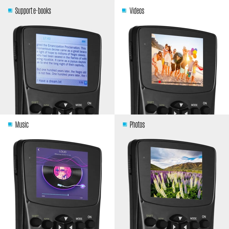 เครื่องคิดเลขอิเล็กทรอนิกส์หน้าจอ 2.4 นิ้ว ป้องกันการแอบมอง รองรับการบันทึกเสียง / วิทยุ / เล่นเพลงและวิดีโอ เครื่องคิดเลขวิทยาศาสตร์ป้องกันการแอบมอง