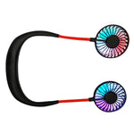 พัดลมแขวนคอแบบมินิสร้างสรรค์ พร้อมไฟ LED สำหรับกลางแจ้ง F008 (สีดำ), F008, F008 (สีน้ำเงิน), F008 (สีขาว)