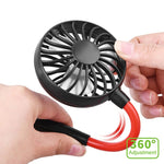 พัดลมแขวนคอแบบมินิสร้างสรรค์ พร้อมไฟ LED สำหรับกลางแจ้ง F008 (สีดำ), F008, F008 (สีน้ำเงิน), F008 (สีขาว)