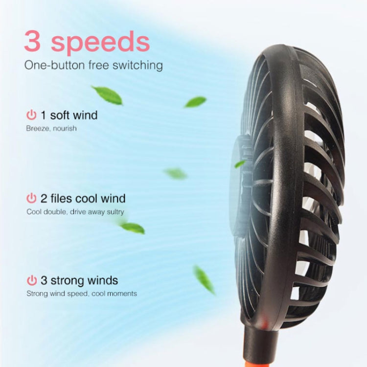 พัดลมแขวนคอแบบมินิสร้างสรรค์ พร้อมไฟ LED สำหรับกลางแจ้ง F008 (สีดำ), F008, F008 (สีน้ำเงิน), F008 (สีขาว)