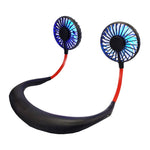 พัดลมแขวนคอแบบมินิสร้างสรรค์ พร้อมไฟ LED สำหรับกลางแจ้ง F008 (สีดำ), F008, F008 (สีน้ำเงิน), F008 (สีขาว)