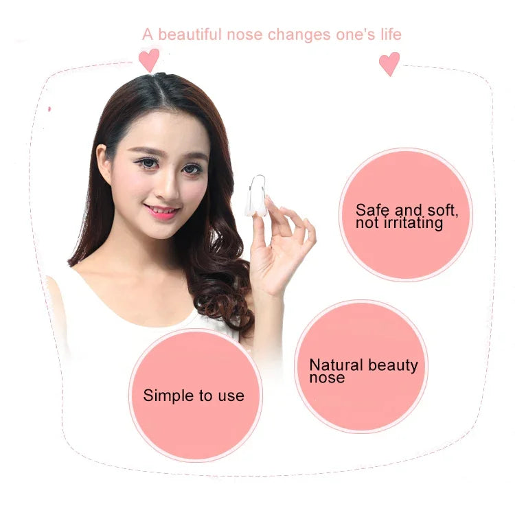 2 ชิ้น อุปกรณ์เพิ่มสันจมูก คลิปหนีบจมูก รัดจมูก สีสุ่มจัดส่ง, 2 ชิ้น