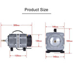 ACO-012A ปั๊มลมแม่เหล็กไฟฟ้า 390W 158L/นาที สำหรับตู้ปลาและอาหารทะเล เพิ่มออกซิเจน ปลั๊ก US, ACO-012A