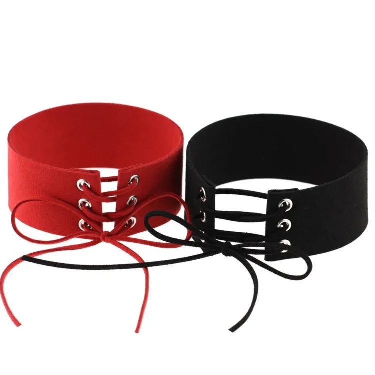 สร้อยคอคอปกกำมะหยี่แฟชั่นสไตล์พังค์บุคลิกภาพเรียบง่าย 2 ชิ้น, ส่งสีสุ่ม, SFXQ