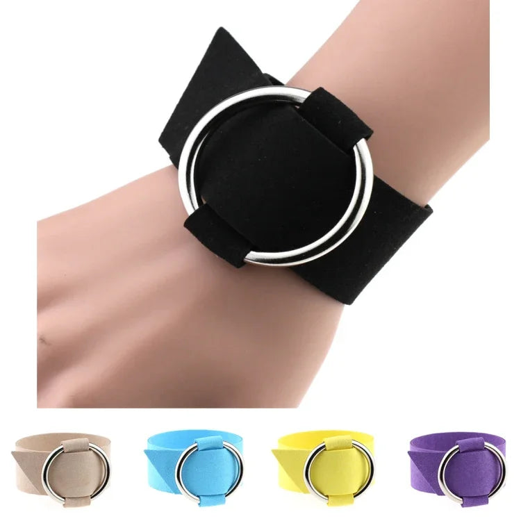สร้อยข้อมือกำมะหยี่กลมเรียบง่ายสไตล์ยุโรปและอเมริกา 2 ชิ้น, ส่งสีสุ่ม