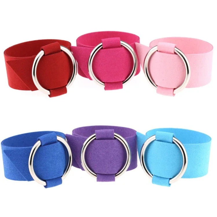 สร้อยข้อมือกำมะหยี่กลมเรียบง่ายสไตล์ยุโรปและอเมริกา 2 ชิ้น, ส่งสีสุ่ม