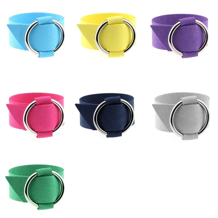 สร้อยข้อมือกำมะหยี่กลมเรียบง่ายสไตล์ยุโรปและอเมริกา 2 ชิ้น, ส่งสีสุ่ม