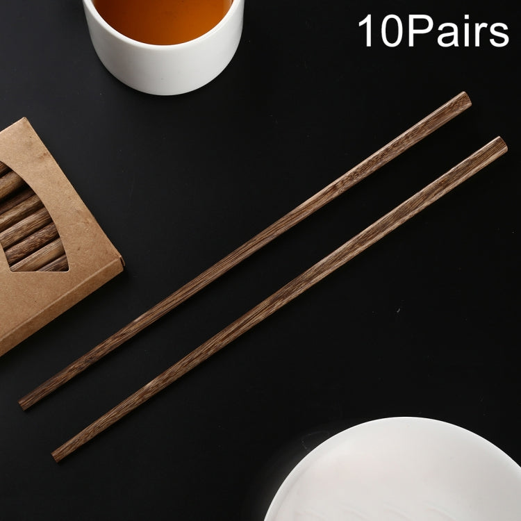 ตะเกียบไม้เวงเก้ธรรมชาติ 10 คู่ แบบกันลื่น