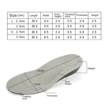แผ่นรองพื้นรองเท้ากีฬา PU ระบายอากาศ เพิ่มความสูง 2.5 ซม., ขนาด: L, ขนาด: L (2.5 ซม.)