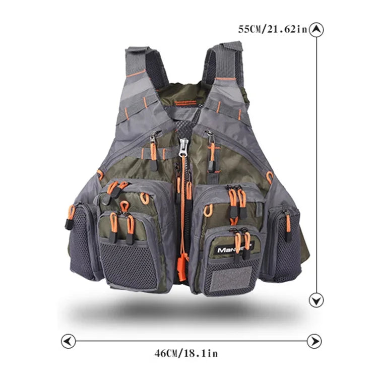 เสื้อชูชีพตกปลาอเนกประสงค์สำหรับกิจกรรมกลางแจ้ง MANNER เสื้อชูชีพ