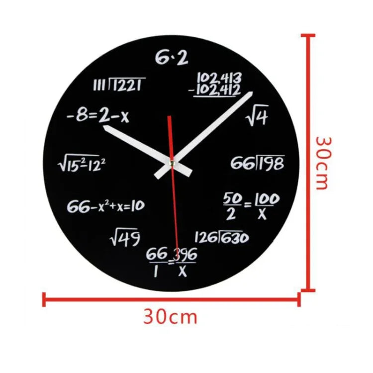 Creative Acrylic Living Room Decorative Mathematical Formula Wall Clock