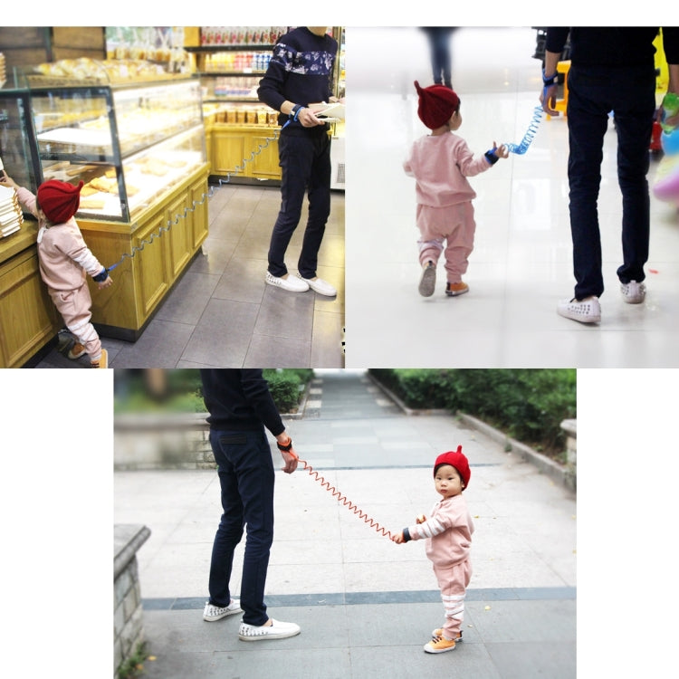 สายรัดความปลอดภัยสำหรับเด็ก สายรัดข้อมือป้องกันเด็กหาย ความยาว 2 เมตร สีส้ม 2 เมตร สีฟ้า 2 เมตร