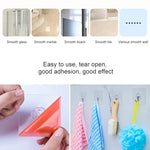 ตะขอกาว PVC + สแตนเลส รูปทรงบ๊วยบาง 10 ชิ้น กันน้ำ ติดแน่น โปร่งใส สำหรับติดผนังครัว