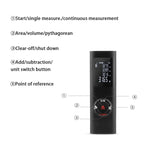 เครื่องวัดระยะเลเซอร์ JQ-60 ขนาดเล็ก 60 เมตร แบบชาร์จไฟได้ ดิจิตอลแบบมือถือ