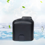 พัดลมพกพาแบบแขวนเอว USB ดีไซน์สร้างสรรค์ ปรับความเร็วลมได้สามระดับ สีดำ เทา