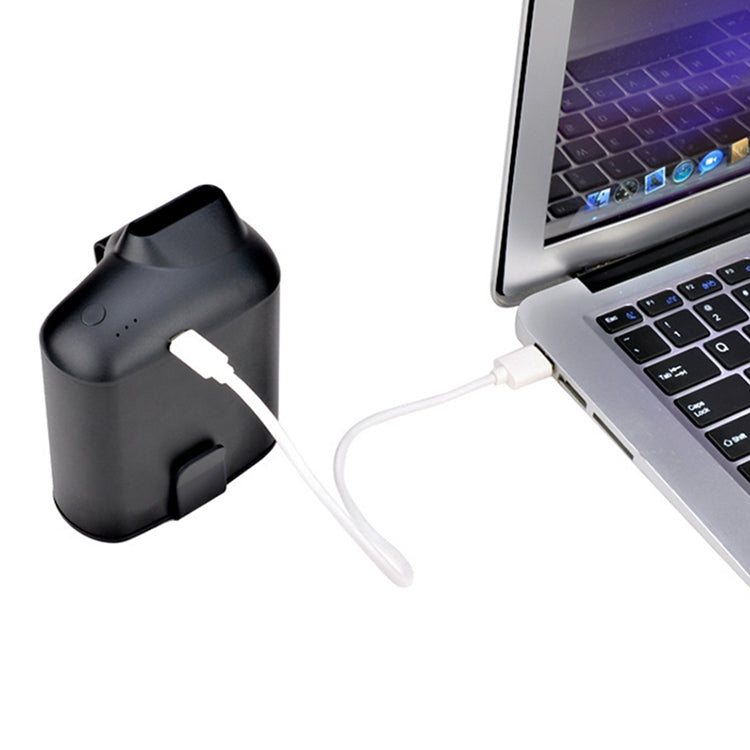 พัดลมพกพาแบบแขวนเอว USB ดีไซน์สร้างสรรค์ ปรับความเร็วลมได้สามระดับ สีดำ เทา