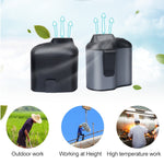 พัดลมพกพาแบบแขวนเอว USB ดีไซน์สร้างสรรค์ ปรับความเร็วลมได้สามระดับ สีดำ เทา