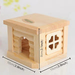 บ้านไม้หลังคาแบนสำหรับสัตว์เลี้ยง กรงสัตว์เลี้ยงสำหรับสัตว์เล็ก กระต่าย แฮมสเตอร์, บ้านไม้หลังคาแบน
