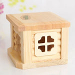 บ้านไม้หลังคาแบนสำหรับสัตว์เลี้ยง กรงสัตว์เลี้ยงสำหรับสัตว์เล็ก กระต่าย แฮมสเตอร์, บ้านไม้หลังคาแบน