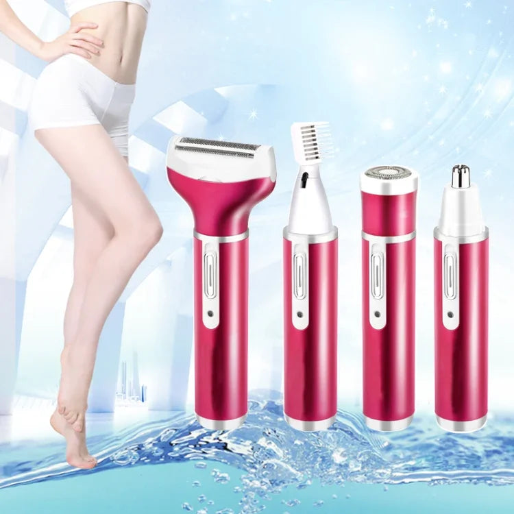 เครื่องตัดแต่งขนคิ้วและขนตามร่างกาย 4-in-1 ชาร์จ USB ได้ พร้อมสาย USB ชุดเครื่องมือ 4-in-1