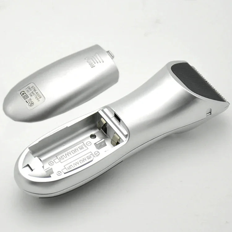 เครื่องโกนผมไฟฟ้าพลังงานแบตเตอรี่สำหรับเด็ก เครื่องตัดผมผู้ชาย (สีเงิน)