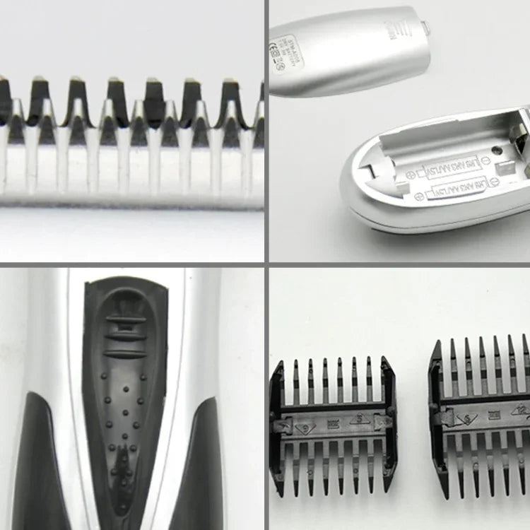เครื่องโกนผมไฟฟ้าพลังงานแบตเตอรี่สำหรับเด็ก เครื่องตัดผมผู้ชาย (สีเงิน)