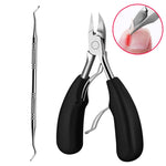 2 in 1 Nail Clipper for Paronychia Stainless Steel Olecranon Nail Nipper & Ingrown Nail Lifter, Nail Clipper + Ingrown Nail Lifter (Black), Nail Clipper + Ingrown Nail Lifter (Red)