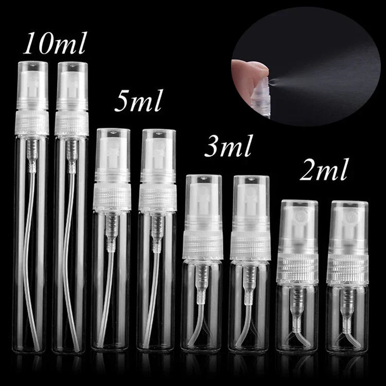 ขวดสเปรย์น้ำหอมเปล่า 50 ชิ้น ความจุ: 2ML (ใส), 2ML (ใส)
