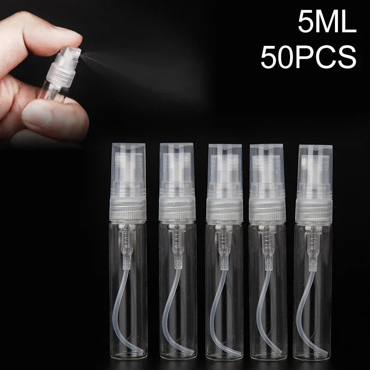 ขวดสเปรย์น้ำหอมเปล่า 50 ชิ้น ความจุ: 5ML (ใส), 5ML (ใส)