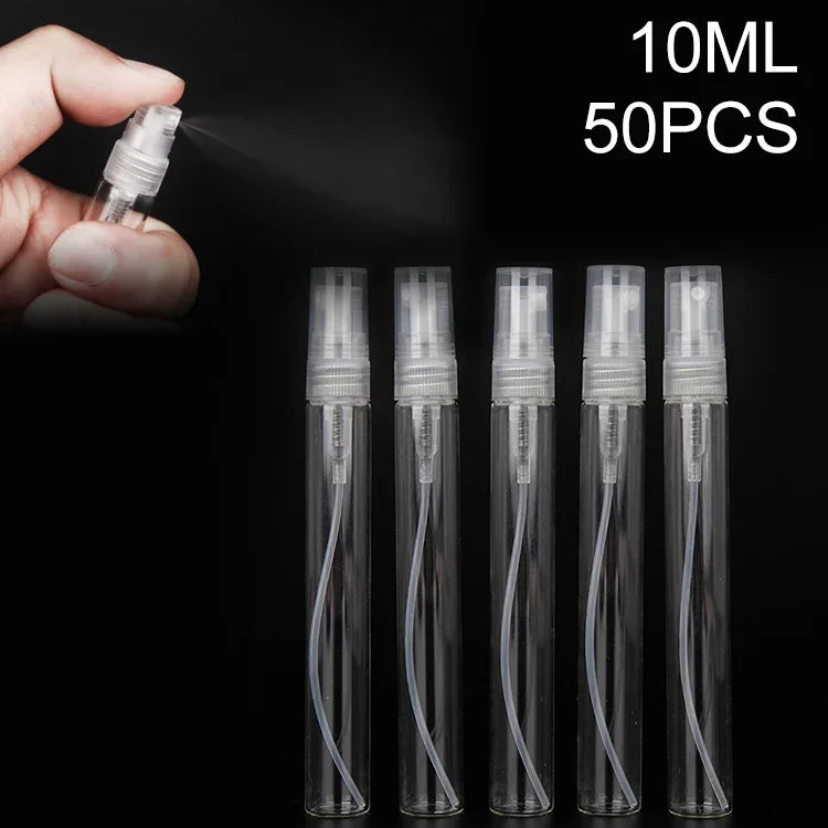 ขวดสเปรย์น้ำหอมเปล่า 50 ชิ้น ความจุ: 10ML (ใส), 10ML (ใส)