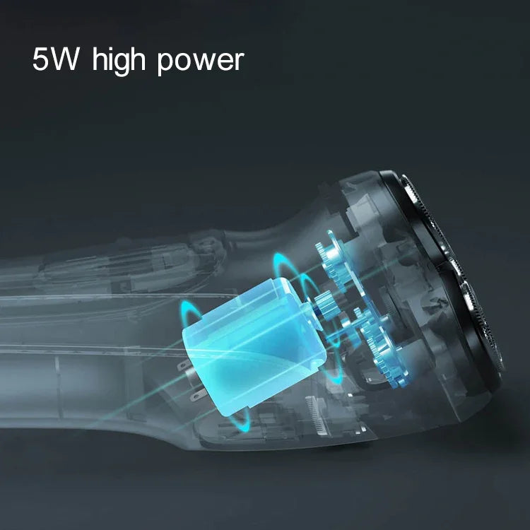 เครื่องโกนหนวดไฟฟ้ากันน้ำ Xiaomi ENCHEN ใบมีดหมุนสามวงแหวนคู่ สำหรับผู้ชาย เครื่องโกนหนวดไฟฟ้าชาร์จไฟได้