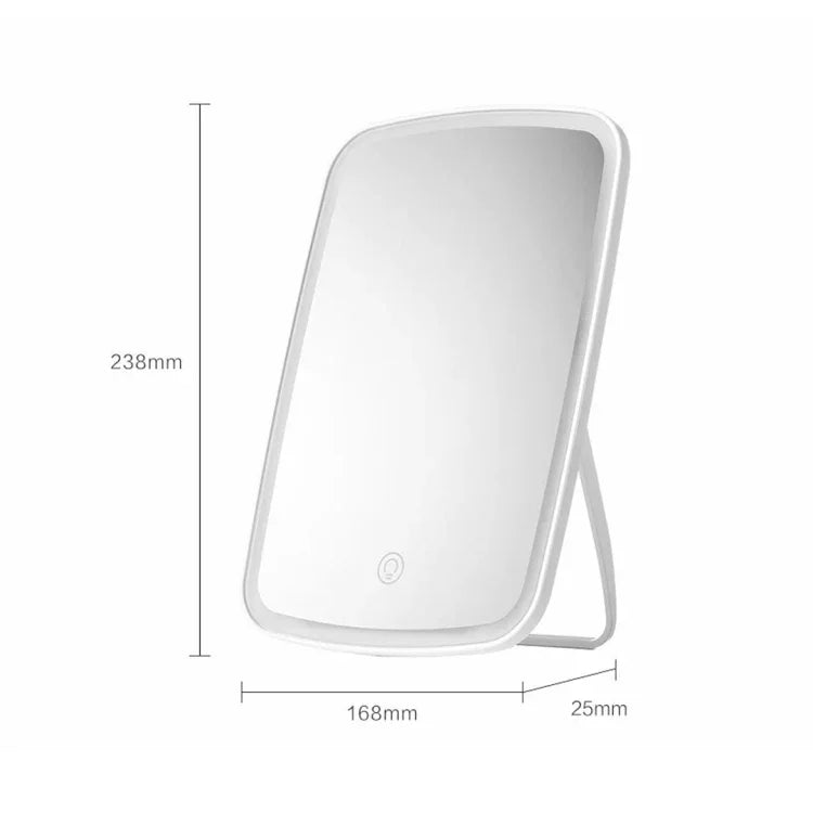 กระจกแต่งหน้าพร้อมไฟ LED แบบตั้งโต๊ะ Original Xiaomi Youpin jordan&judy ด้านเดียว สไตล์สีเดียว