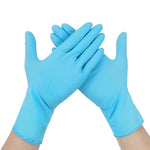 ถุงมือบิวไทรไทล์ใช้แล้วทิ้งสีน้ำเงิน 100 ชิ้น อุปกรณ์ทำความสะอาดบ้าน ขนาด: L เหมาะสำหรับความกว้างฝ่ามือ: 9cm-10cm กล่องบรรจุใหม่/เก่าส่งแบบสุ่ม ขนาด: L