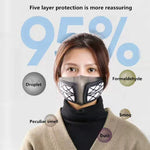 หน้ากากซิลิโคนป้องกัน PM2.5 KN95 พร้อมไส้กรองเปลี่ยนได้ ป้องกันไวรัสและฝ้า ใช้ซ้ำได้ PM2.5 KN95