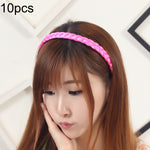 ที่คาดผมเครื่องประดับถักเปียวิกผม 10 ชิ้น สีเหลืองอ่อน