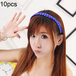 ที่คาดผมเครื่องประดับถักเปียวิกผม 10 ชิ้น สีเหลืองอ่อน