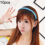 ที่คาดผมเครื่องประดับถักเปียวิกผม 10 ชิ้น สีเหลืองอ่อน
