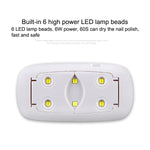 SUN mini 2 โคมไฟเล็บ UV + LED 6W USB สำหรับอบเจลเล็บ