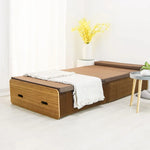 เตียงพับแบบสร้างสรรค์ ขนาด: กว้าง 200x90 ซม., ขนาด: กว้าง 200x90 ซม. (สีเทา), ขนาด: กว้าง 200x90 ซม. (สีน้ำตาล)