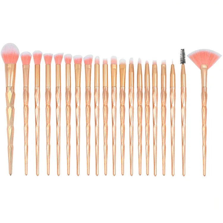 แปรงแต่งตาหลากหลายฟังก์ชันด้ามเพชร 20 in 1 ด้ามชมพู+ฟ้าและแปรงสีม่วง, HCB9120A, HCB9120B, HCB9120C, HCB9120D, HCB9120E, HCB9120F, HCB9120G