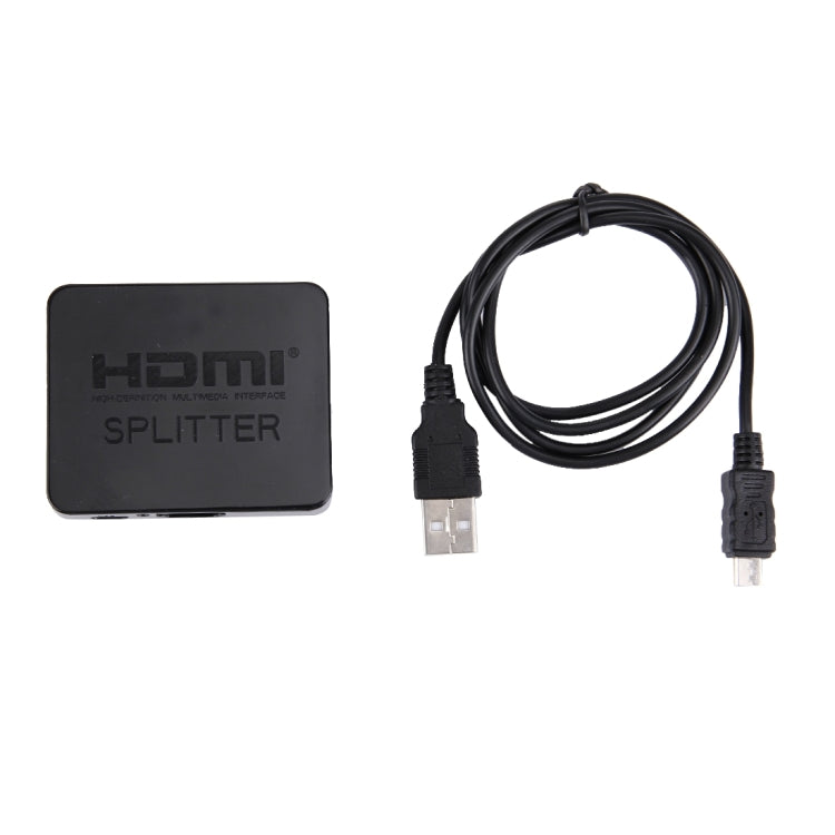 ตัวแยกสัญญาณ HDMI 4K Full HD 1080p สวิตช์ HDMI 1x2 พร้อมขยายสัญญาณ แสดงผลคู่สำหรับ HDTV DVD PS3 Xbox, HDMI 4K (สีดำ), HDMI 4K (สีขาว)