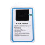 ตัวแยกสัญญาณ HDMI 4K Full HD 1080p สวิตช์ HDMI 1x2 พร้อมขยายสัญญาณ แสดงผลคู่สำหรับ HDTV DVD PS3 Xbox, HDMI 4K (สีดำ), HDMI 4K (สีขาว)