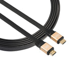 สาย HDMI 2.0 (4K) 30AWG ความเร็วสูง 18Gbps พร้อมหัวเชื่อมต่อชุบทอง HDMI ตัวผู้ถึง HDMI ตัวผู้ แบบแบน ความยาว: 1 ม.