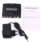 อะแดปเตอร์แปลงสัญญาณ HDMI เป็น YPbPr วิดีโอและเสียง R/L ความละเอียด 1080P HD, HDMI เป็น YPbPr+R/L