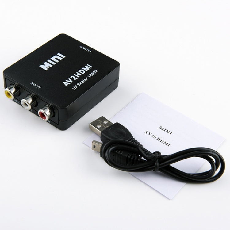อะแดปเตอร์แปลงสัญญาณ HOWEI HW-2105 Mini AV CVBS/L+R เป็น HDMI รองรับสเกล 1080P, HW-2105 AV เป็น HDMI