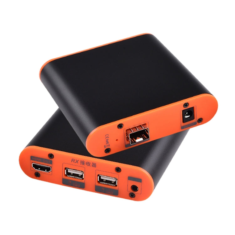 OPT882-KVM ตัวขยายสัญญาณ HDMI (รับและส่ง) แบบไฟเบอร์ออปติก พร้อมพอร์ต USB และฟังก์ชัน KVM ระยะส่ง 20KM, OPT882-KVM