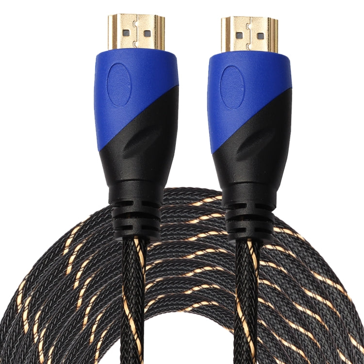 สาย HDMI 1.4 เวอร์ชัน 15m สายถัก หัวสีน้ำเงินดำ เชื่อมต่อ HDMI ตัวผู้กับ HDMI ตัวผู้ สำหรับเสียงและวิดีโอ ความยาว 15m