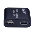 USB 2.0 เป็น HDMI การ์ดจับภาพวิดีโอ 4K HD พร้อมลูป