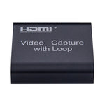 USB 2.0 เป็น HDMI การ์ดจับภาพวิดีโอ 4K HD พร้อมลูป
